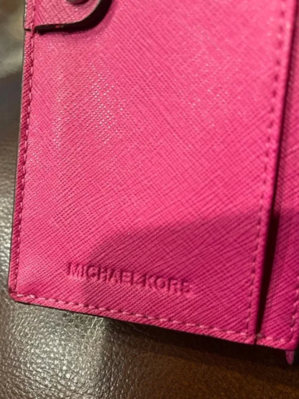 Michael Michael Kors Saffiano Leather Continental Barbie Pink Wallet